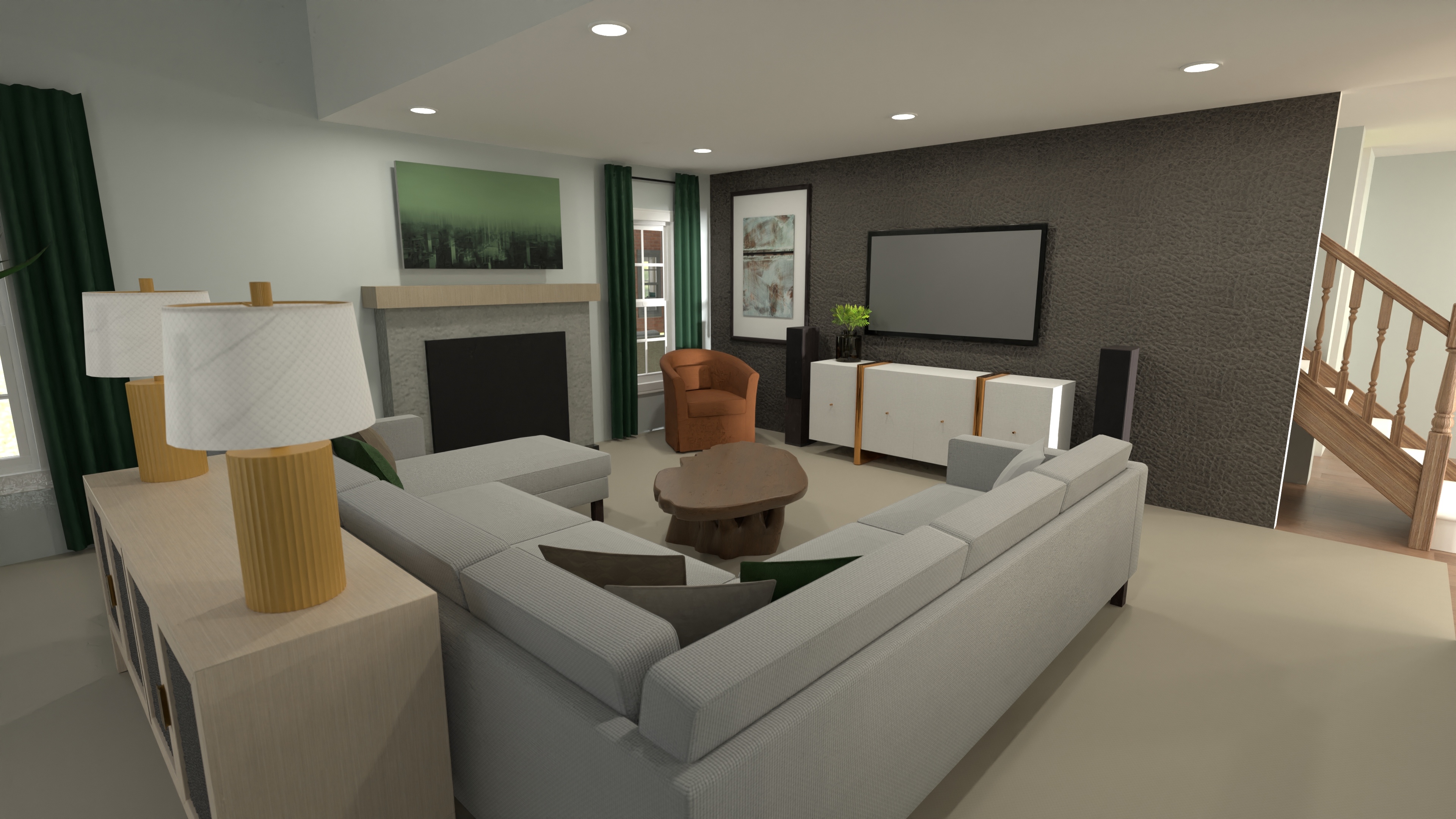 Umbreit - Family Room & Kitchen #23360670 by Nicole Bailey