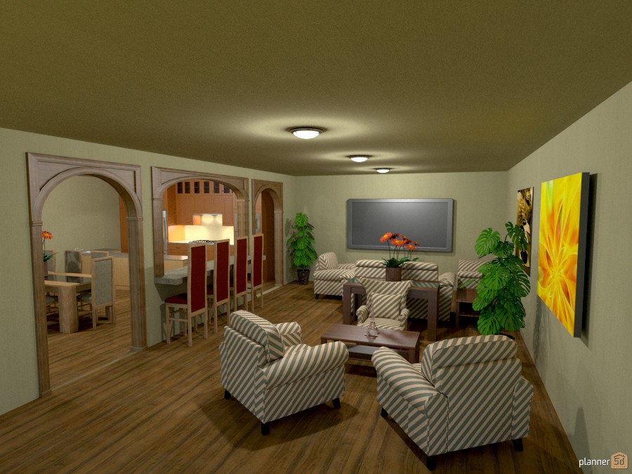 living room w/arches #816736 by Joy Suiter