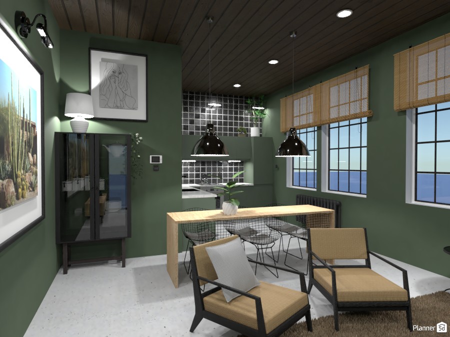 Loft Kitchen and Living Room - Design Battle #4145091 by Ana G