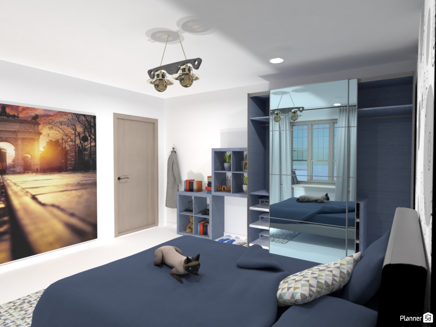 Bedroom in blue 4126314 by Enrico e Cinzia image