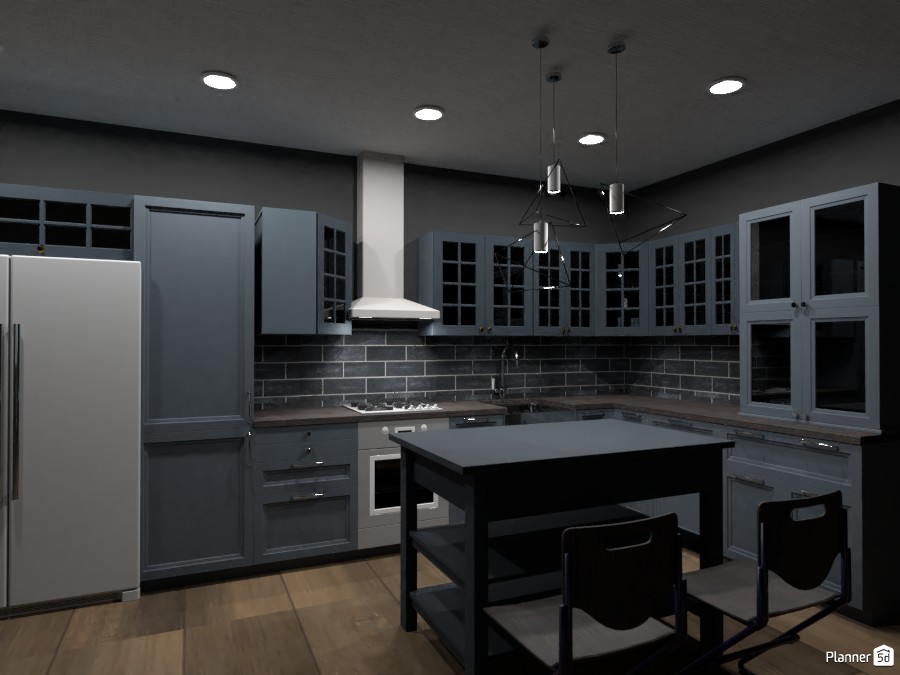 Cute Blue Kitchen #3711127 by Anonymous1