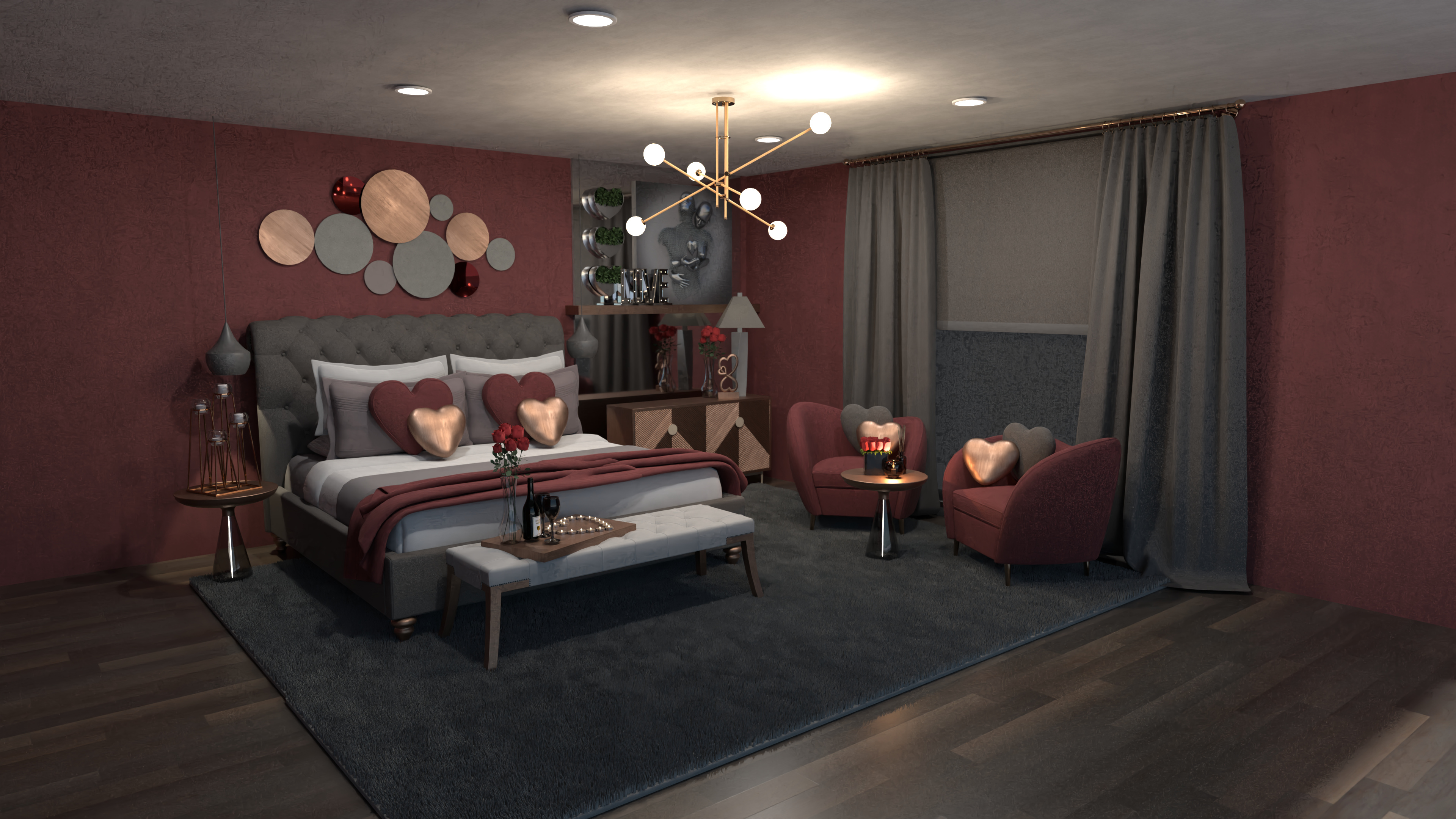 St. Valentine's Day Bedroom #11721044 by Lisa Williams