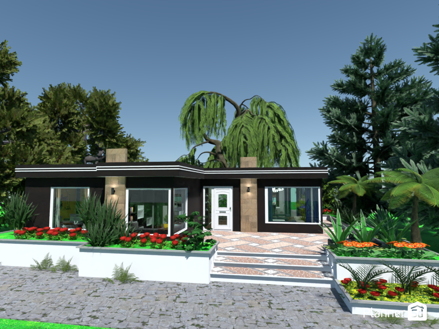 Casa fachada madera #13485531 by MariaCris