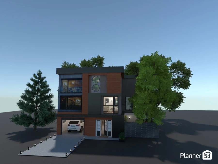 Three Story Modern House #101938 by Moonface