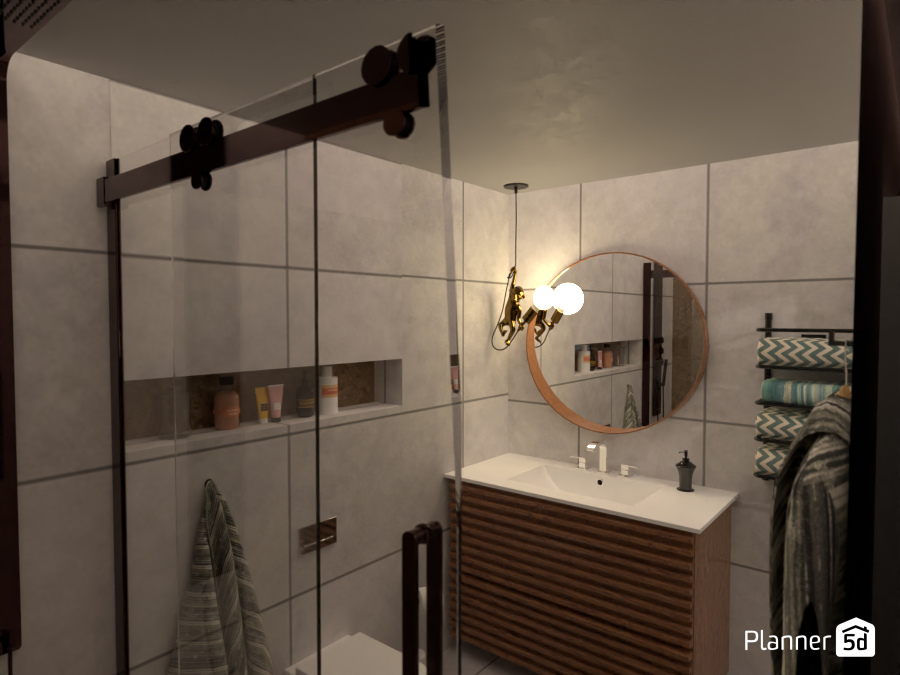 Three Story Modern House: Bath #2 #7473910 by Moonface