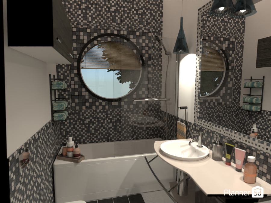 Three Story Modern House: Bath #1 #7473914 by Moonface