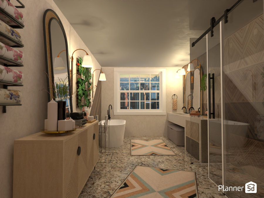 New Apartment: Main Bath #9934520 by Micaela Maccaferri
