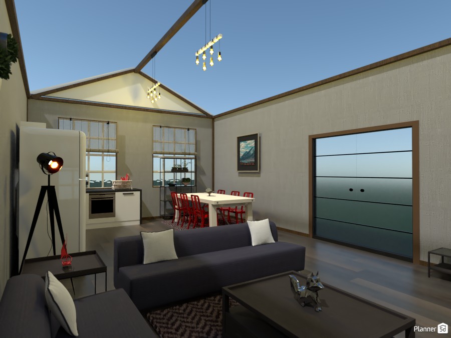 Kitchen & Living Room Interior #3564061 by Megan