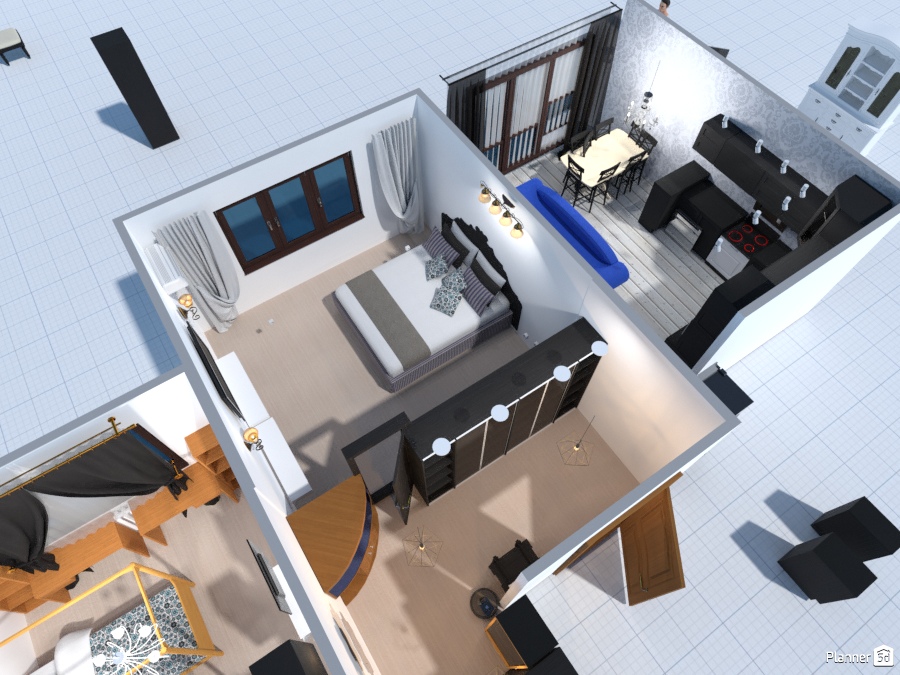 трешка. с кухней гостинной #2598714 by Anonymous