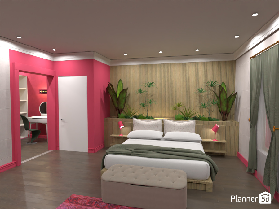 pink bedroom 10497104 by Michel image