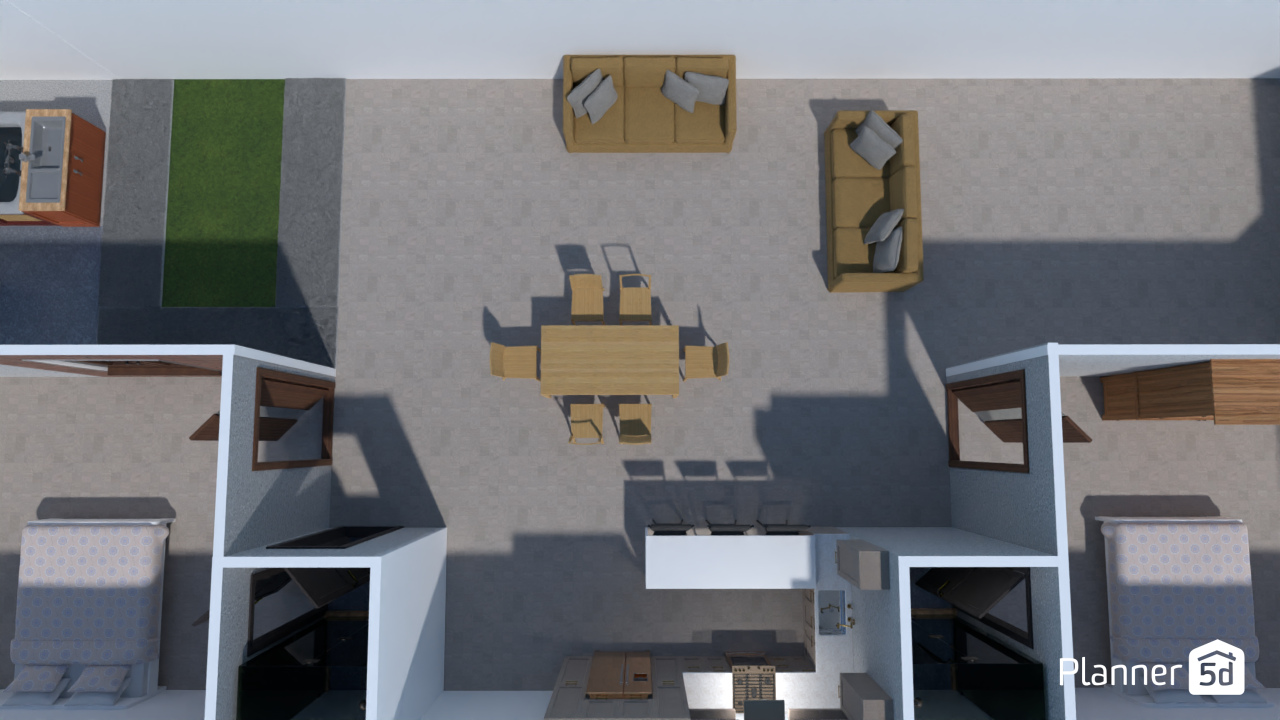 Proyecto #17 - Free Online Design | 3D Kitchen Floor Plans by Planner 5D
