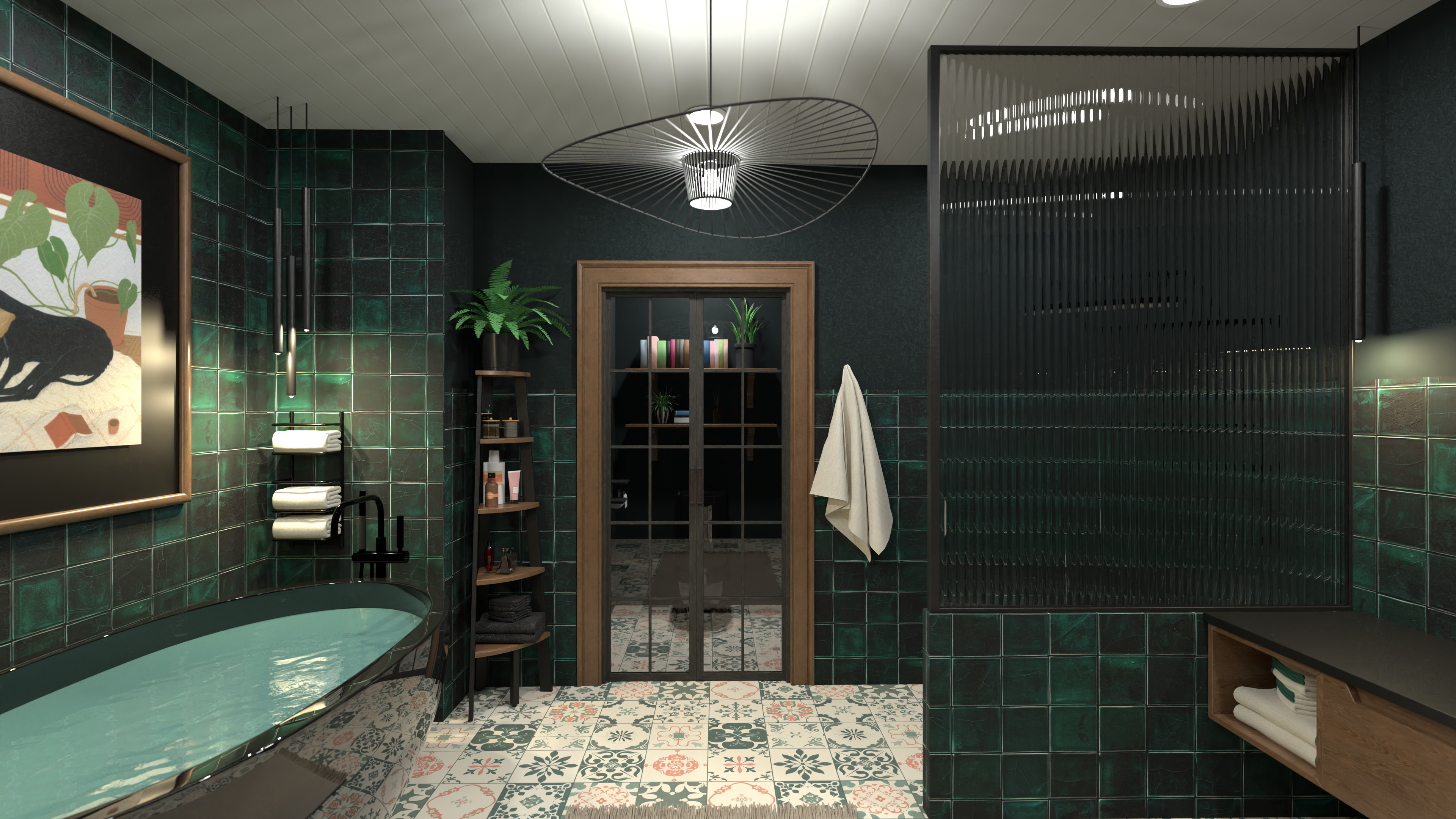 dark green bathroom 20708866 by Dellen image