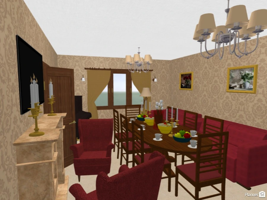 Дизайн интерьера одноэтажного частного дома #71071 by Мария Кирпа