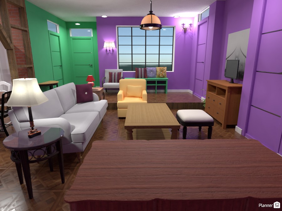 Monica's apartment from Friends copy - Free Online Design | 3D House ...