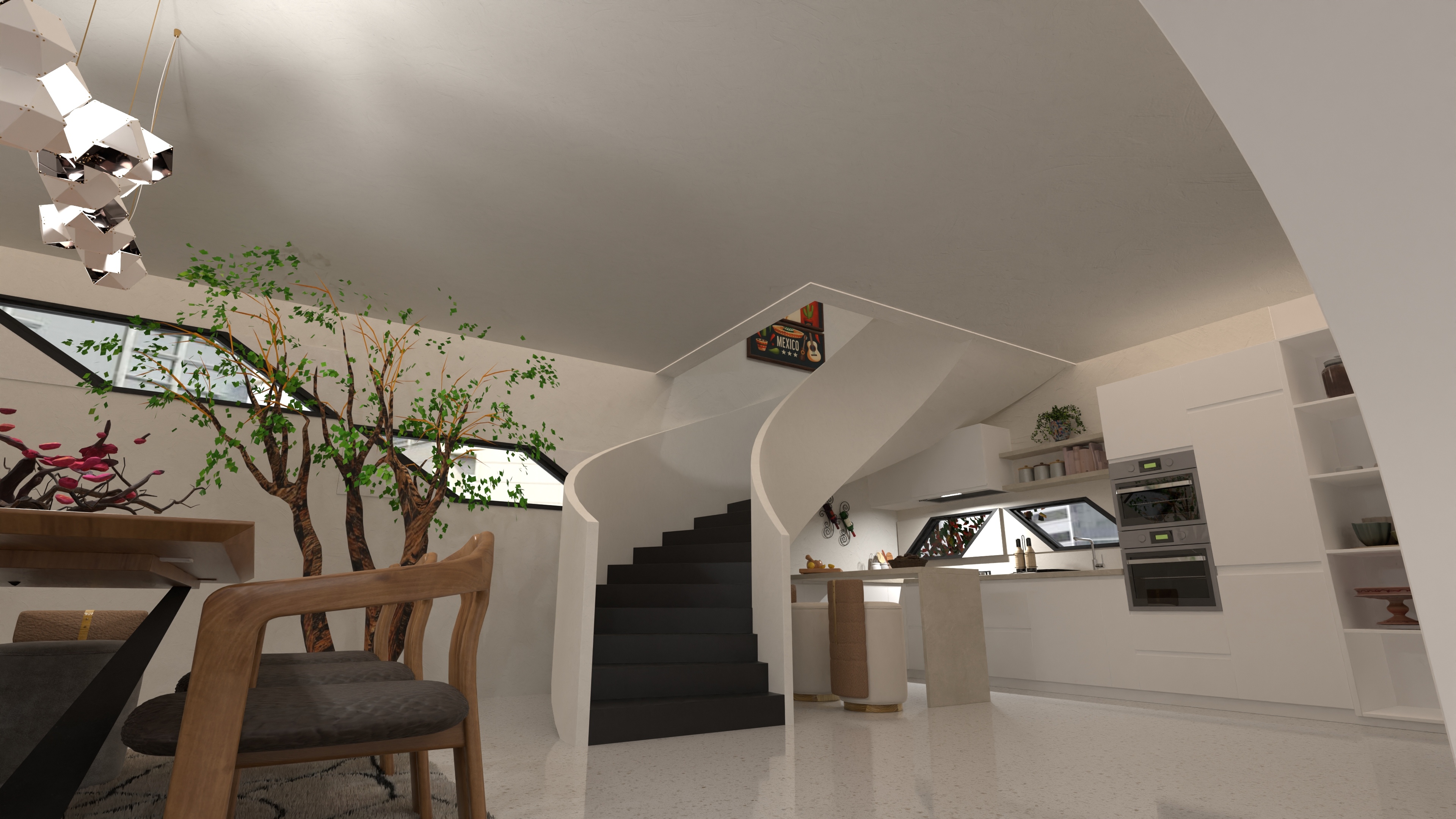 Attic 2026: Stairs & Kitchen #31873404 by Moonface