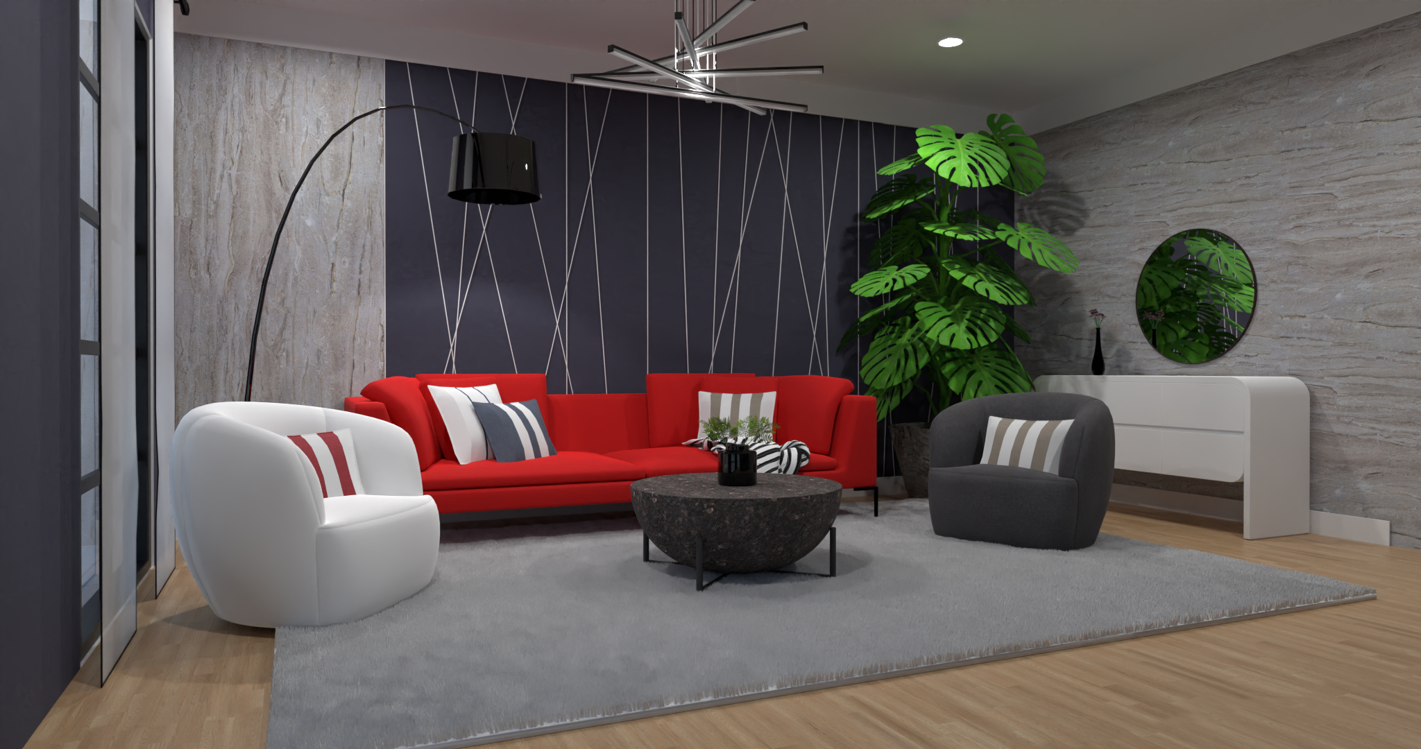 Red Sofa #8138285 by Gabija