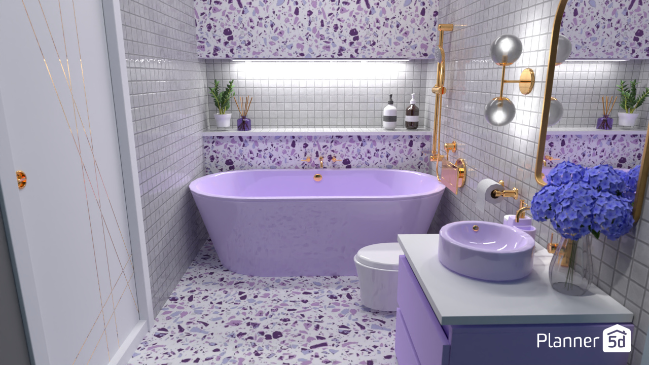 Lilac Bathroom #8846121 by Elsa V