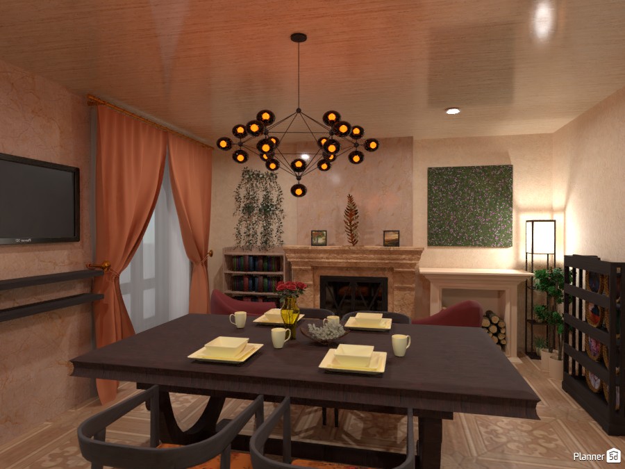 Гостиная --столовая #4287080 by Olga