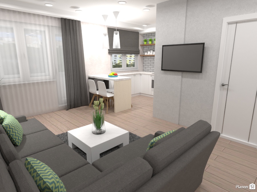 Квартира 32 кв.м. - Дизайн интерьеров Идеи вашего дома Lodgers Decoración de una