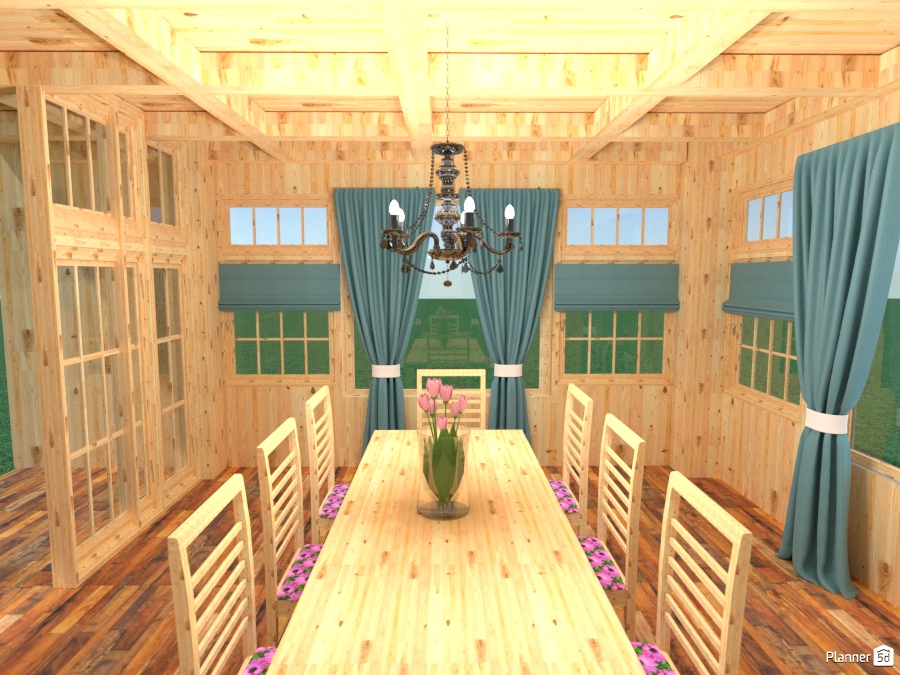 beamed porch dining #2071559 by Joy Suiter