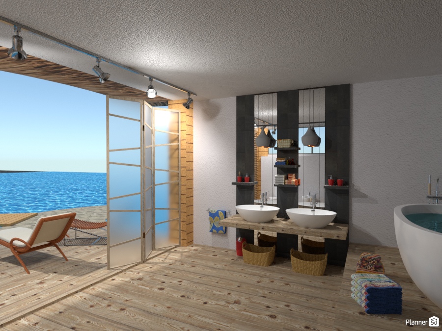Living on the sea: Bath one #2443791 by Micaela Maccaferri