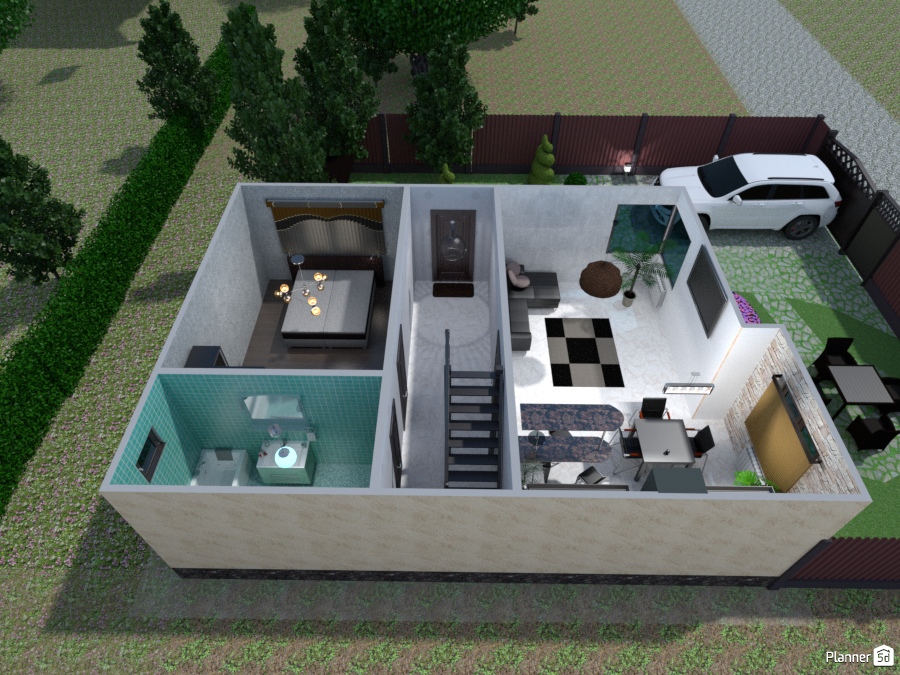 План первого этажа.Дом 120кв.м. на 2хсотках. Астрахань #1567592 by ЮгСтройРиелт