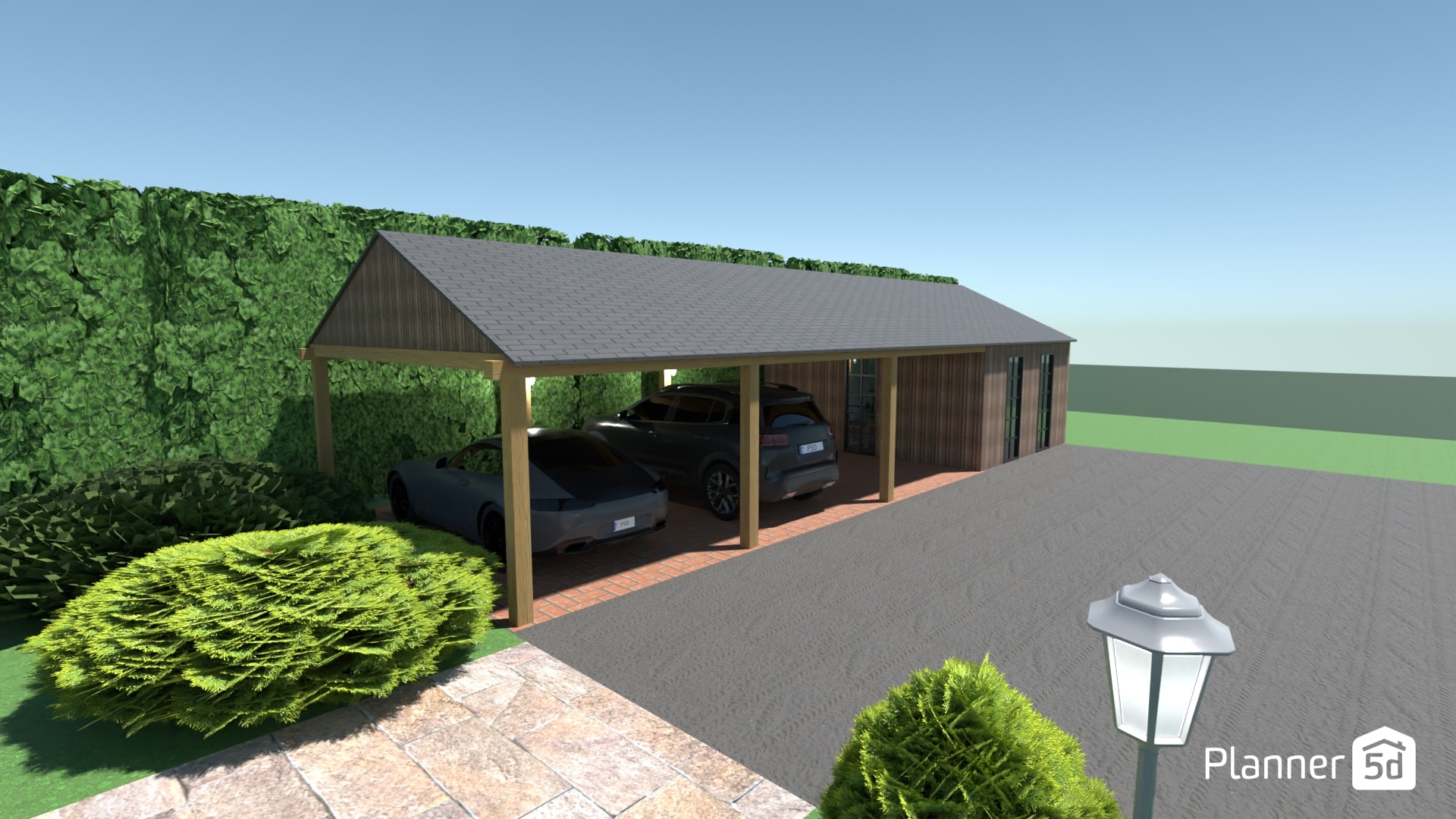 Carport with attached gym #27359588 by TimberPro