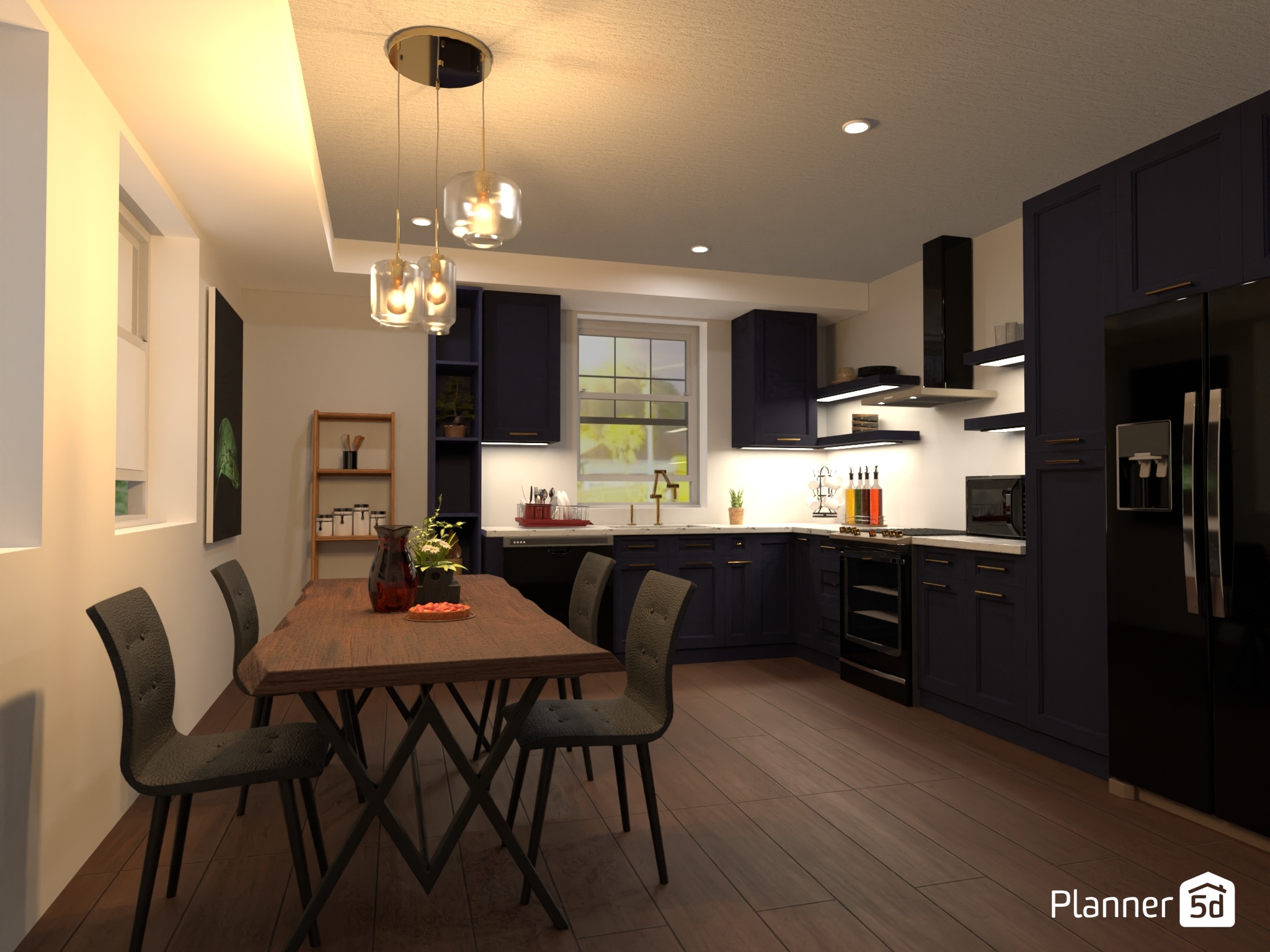 Navy Blue Kitchen Design #22326676 by Ay.ha Irfan