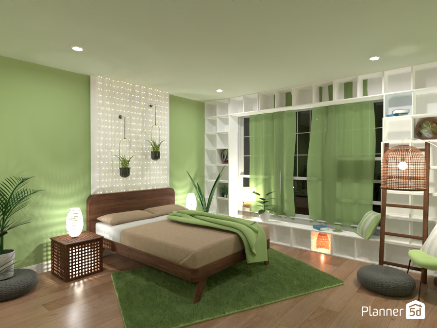 green and white bedroom 7537362 by zati image