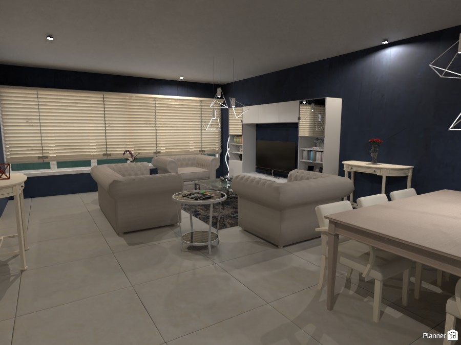 Navy Living Room #3665618 by Megan