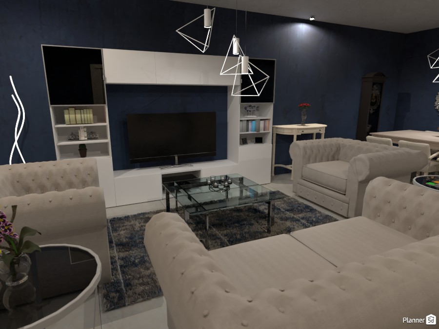 Navy Living Room #3665621 by Megan