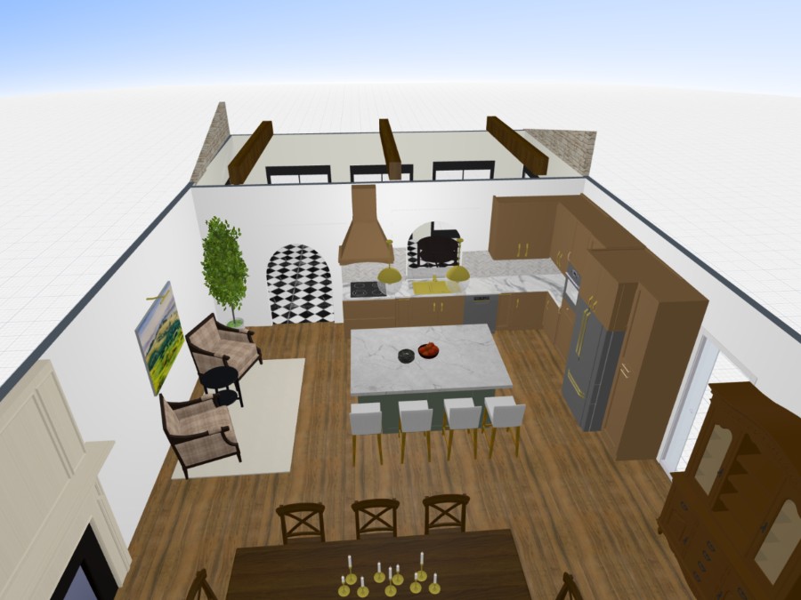 Option 3 Michels Kitchen/Sunroom Green Island #25922432 by Tara Wheeler