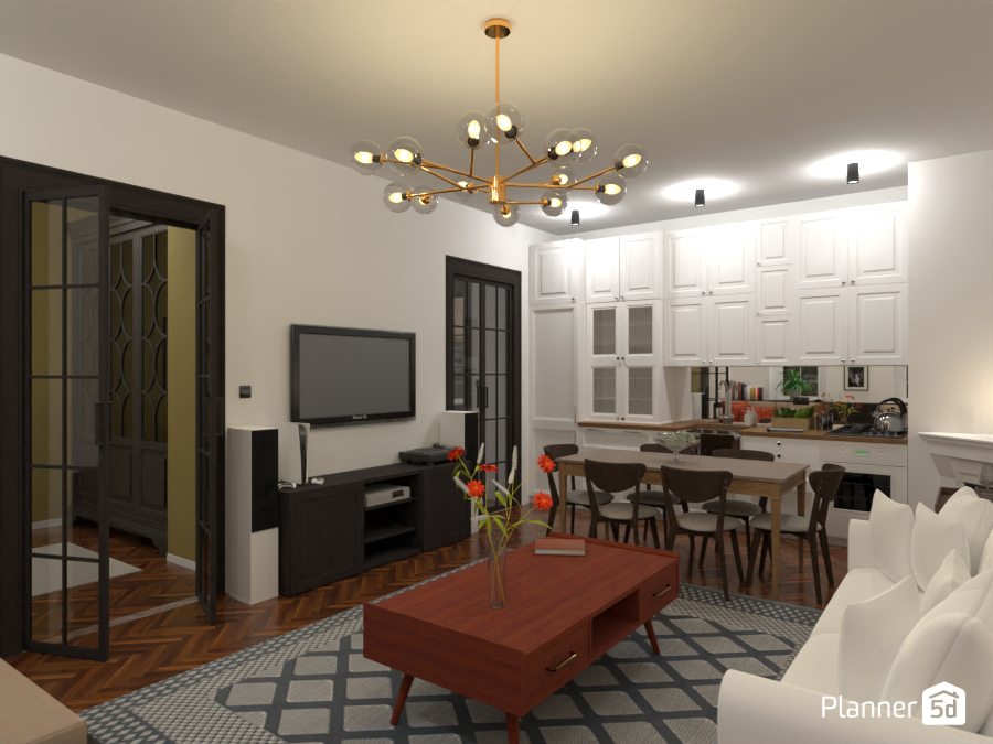 Vintage accents and floor-to-ceiling kitchen in apartment #9774556 by Lucija Marko