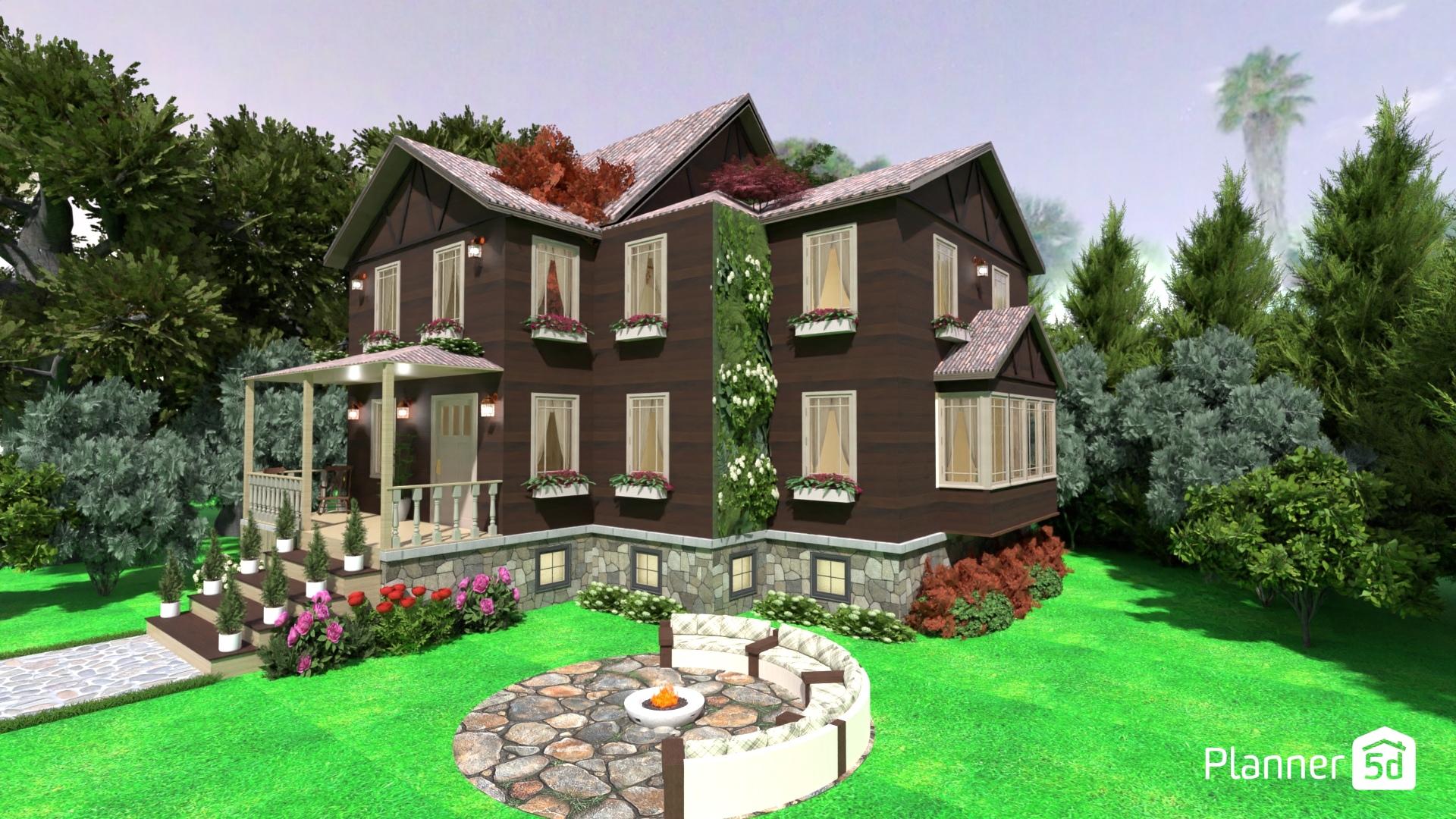 Casa fachada en madera #29978476 by MariaCris