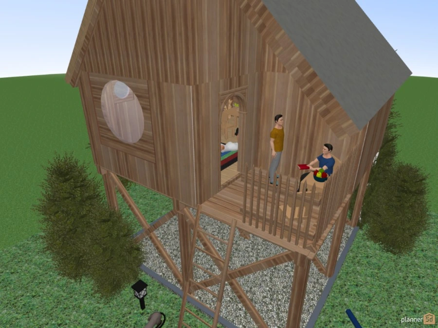 A house on stilts No. 229a #63574 by Siegfried Peter