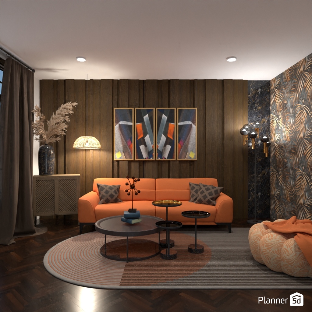 Orange sofa #24721732 by Editors Choice