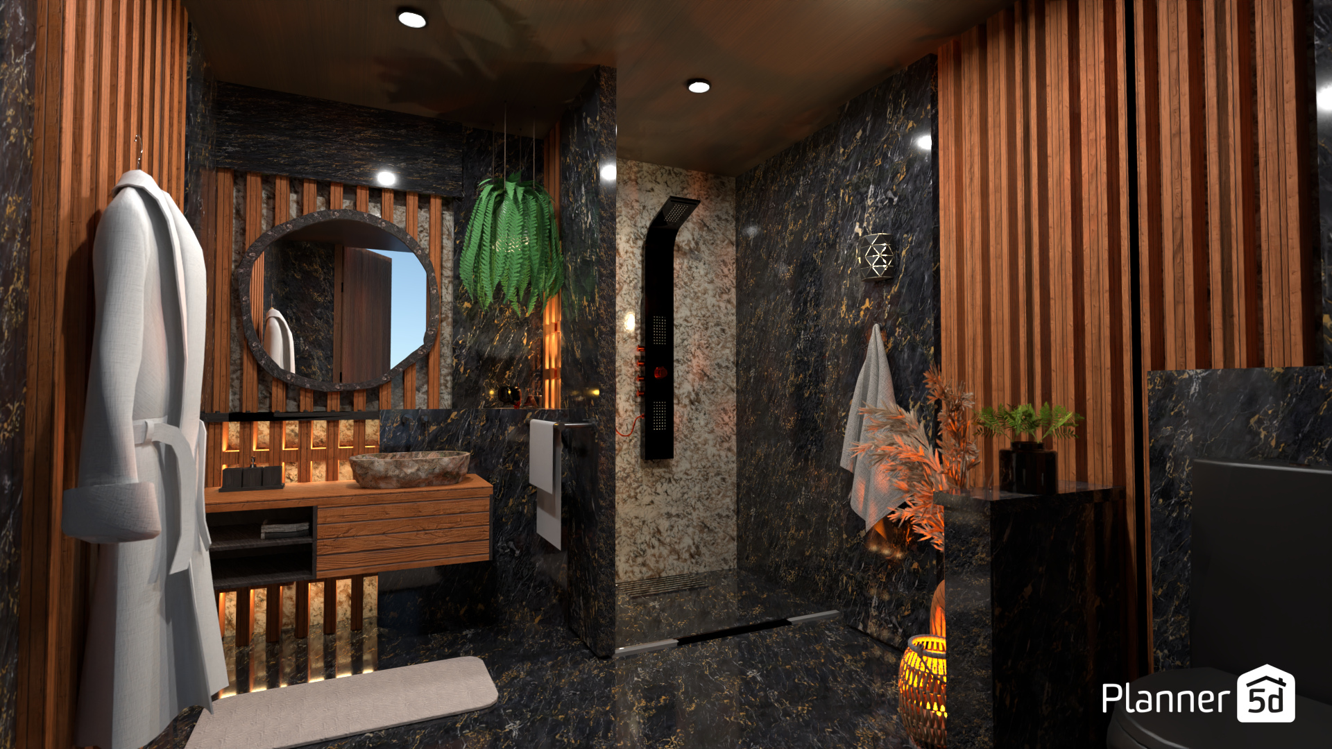 Dark bathroom : Design battle contest #17727955 by Gabes
