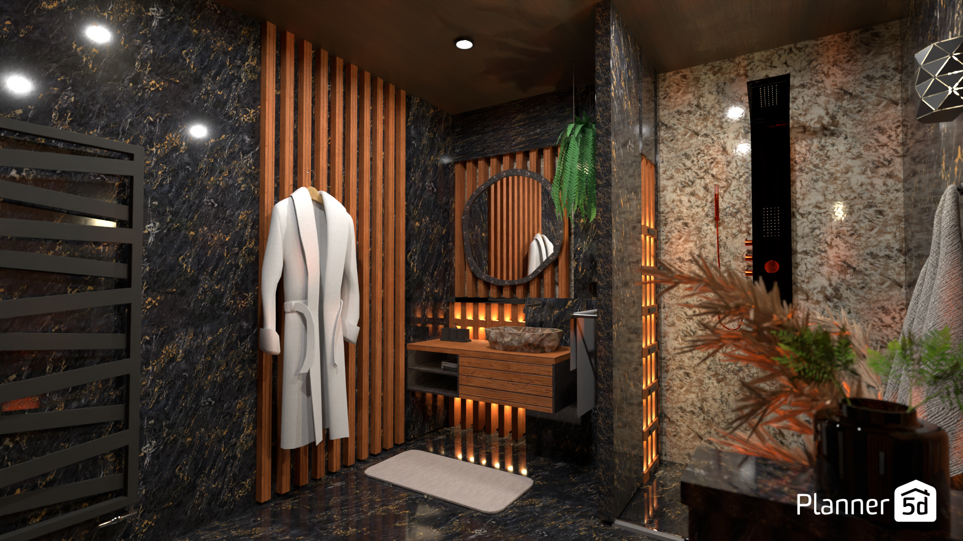 Dark bathroom : Design battle contest #17728291 by Gabes