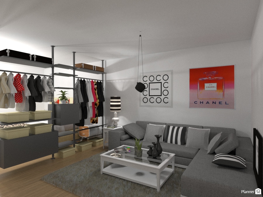 Living room / bedroom for a fashion lover 1720473 by Lucija Marko image