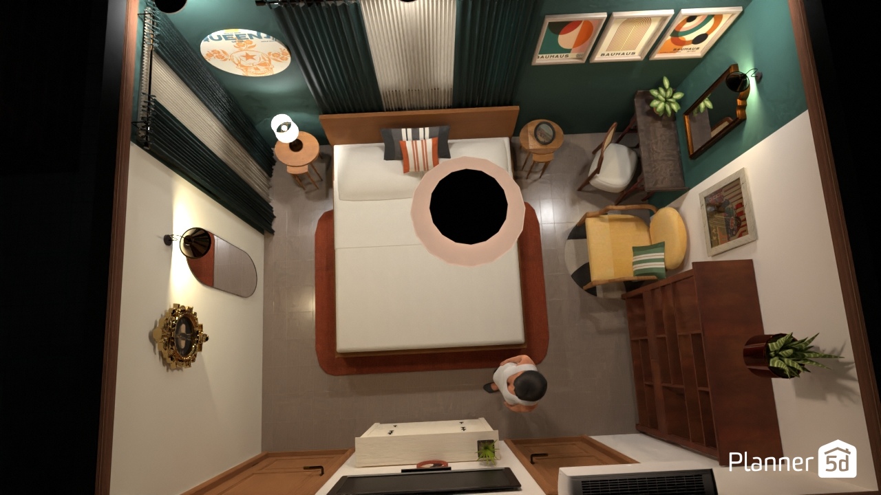 Real colors new cabinets : 01 united/ikea green table/orange sofa #26336744 by Livnat Pariante