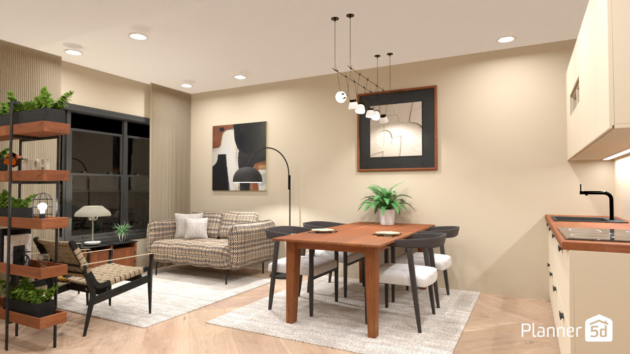 Wohnzimmer Esszimmer Küche Wohnung #14122983 by Rachel L