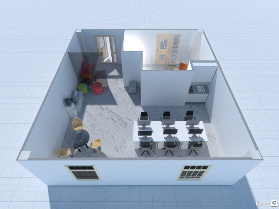 Small Tech Office Back View #2933419 by DATABASE