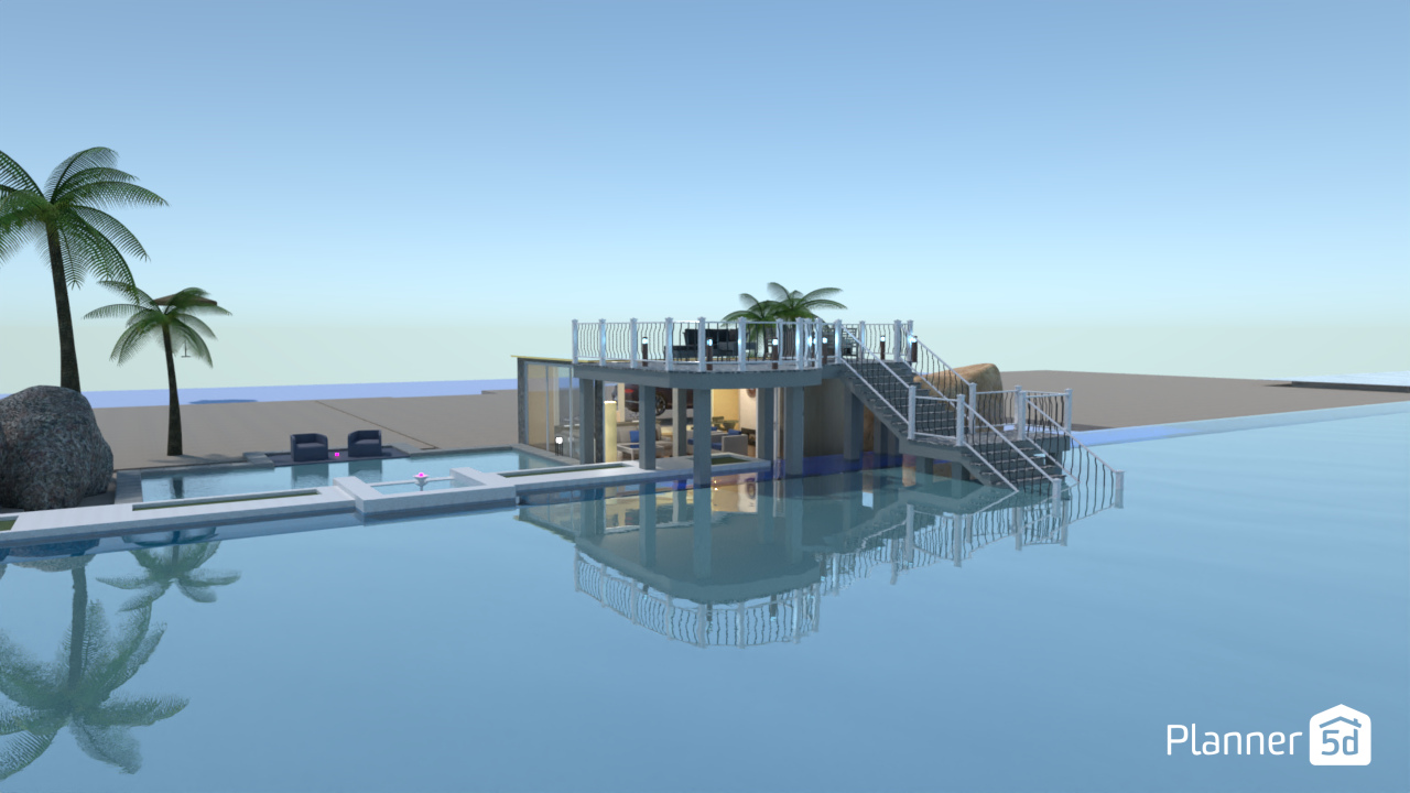 Beach House on the water #8501193 by Aliceson Jade Smith