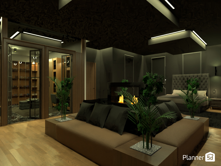black modern bedroom #7606270 by Michel
