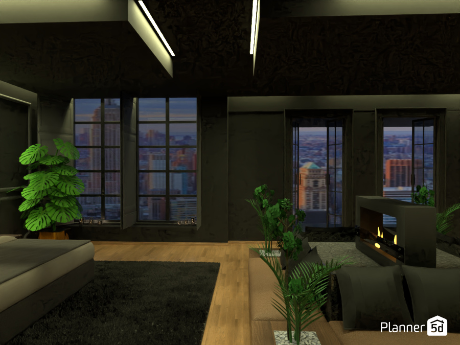 modern nature infused city bedroom #7606490 by Michel