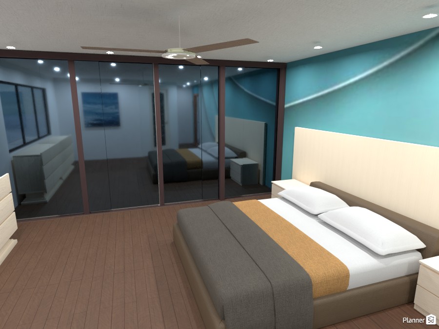 Bedroom Brown Mirror Framed Doors #3459039 by Victor