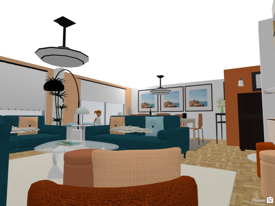 murs orange prévu + turquoise copy #23141590 by User 155123466