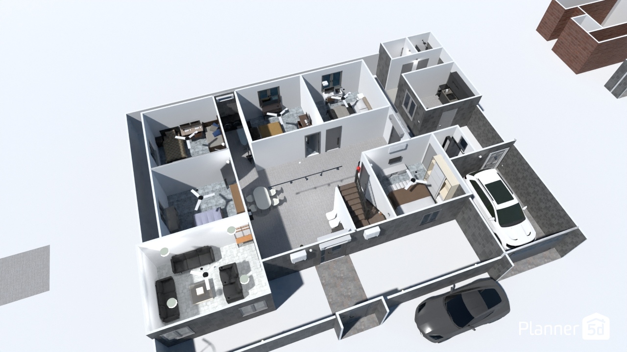 House Plan 3D #35872548 by Cheikh Abdou Samb
