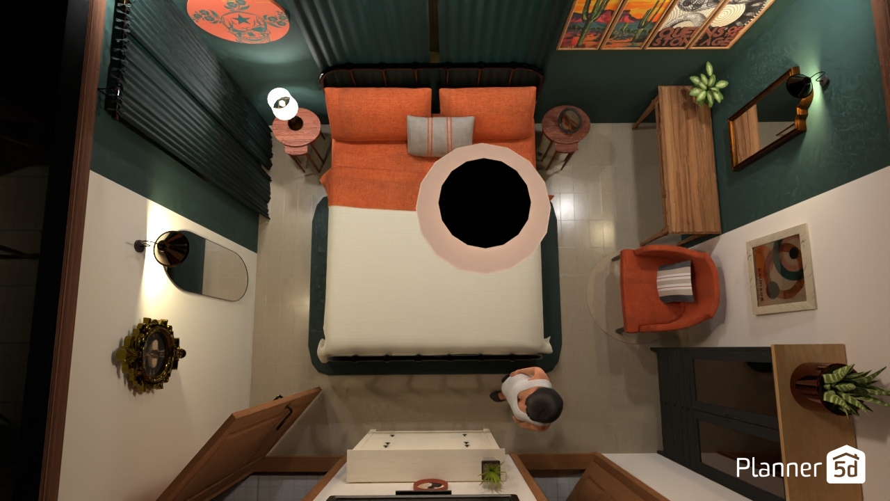 Copy of Copy of mcm bedroom - black/green- ikea #25930672 by Livnat Pariante