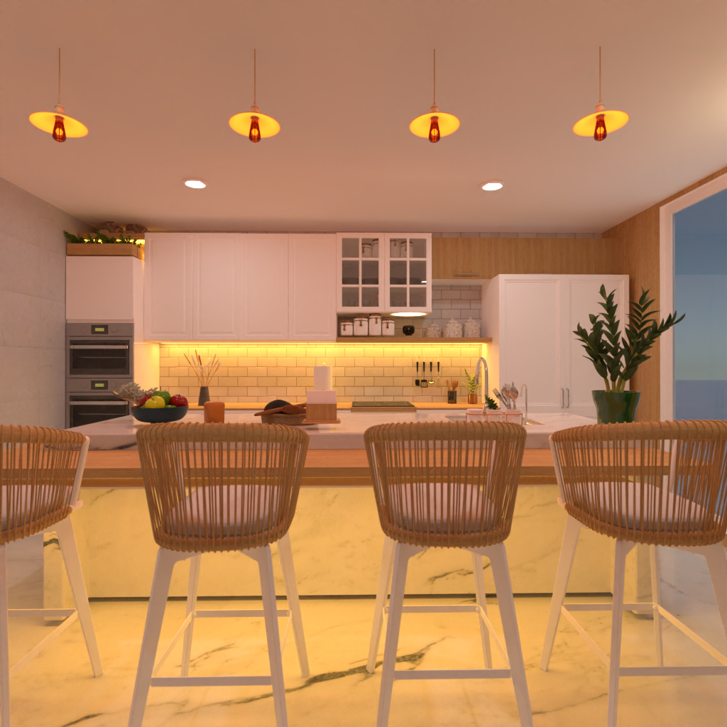 Brown and White Kitchen #11490568 by Editors Choice